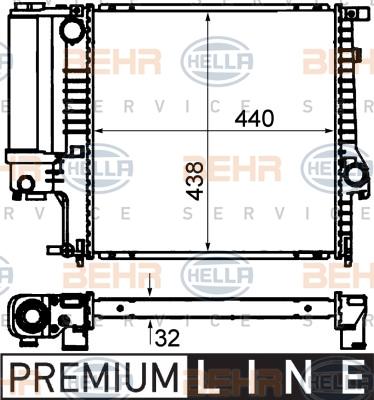 Radiateur, refroidissement du moteur E36