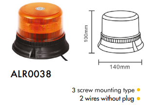 Gyrophare orange 8xLED ALR0038