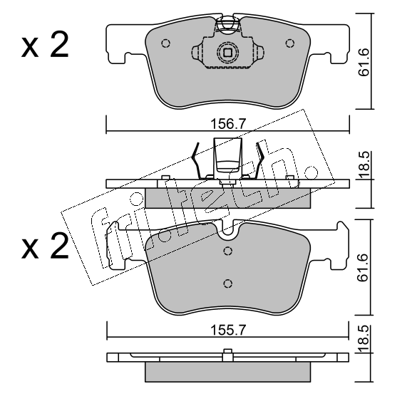 Jeu de 4 plaquettes de frein avant BMW F30/F32