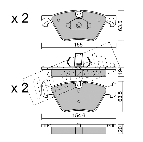 Jeu de 4 plaquettes de frein avant BMW F10/F11