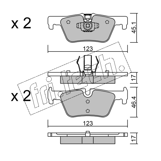 Jeu de 4 plaquettes de frein arrière BMW F33/F32