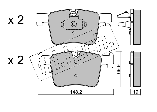 Jeu de 4 plaquettes de frein avant BMW F30/F33