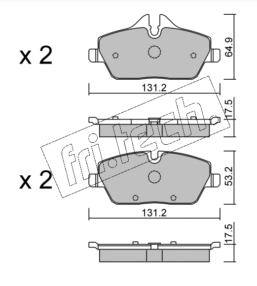 Jeu de 4 plaquettes de frein avant BMW E82/E87