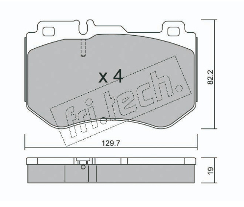 Jeu de 4 plaquettes de frein avant Mercedes W205