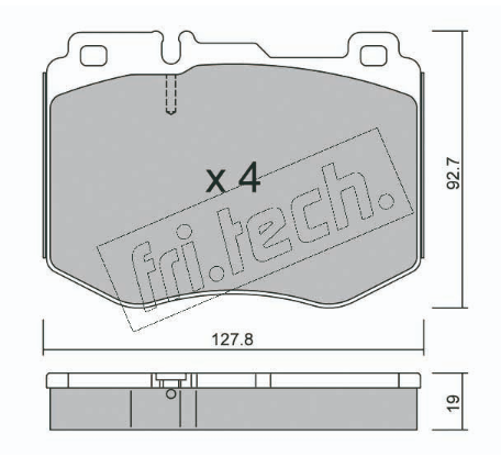 Jeu de 4 plaquettes de frein avant Mercedes W205/W213