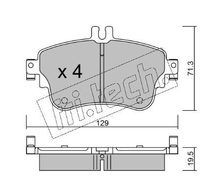 Jeu de 4 plaquettes de frein avant Mercedes W176/W246