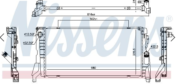 Radiateur, refroidissement du moteur Mini F54/F60