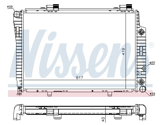 Radiateur du moteur Mercedes M604-M605-M111