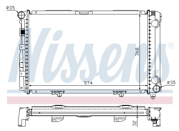 Radiateur, refroidissement du moteur Mercedes W201