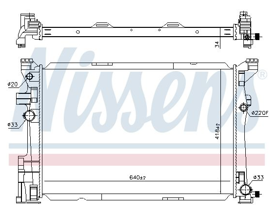 Radiateur, refroidissement du moteur Mercedes CLA 117