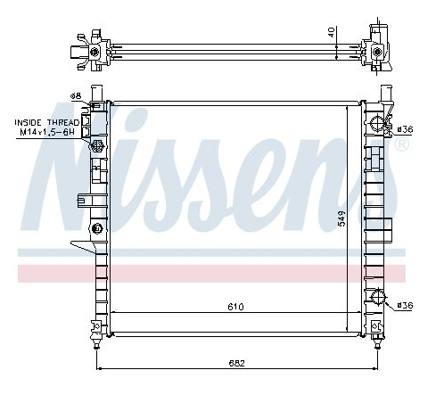 Radiateur, refroidissement du moteur Mercedes ML W163