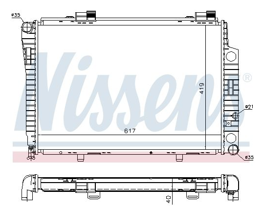 Radiateur, refroidissement du moteur Mercedes W202