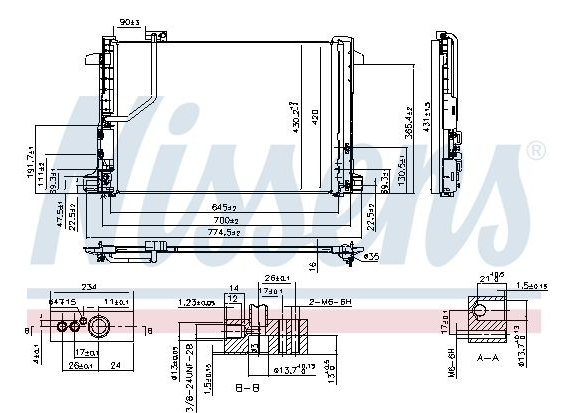 Condenseur Mercedes W204/W212