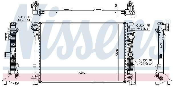 Radiateur, refroidissement du moteur Mercedes W204/W212