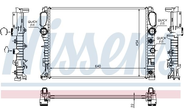 Radiateur, refroidissement du moteur Mercedes W211