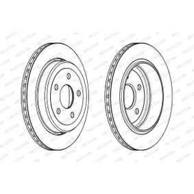 Jeu de disque de frein Essieu arrière, ventilé JEEP Grand Cherokee IV