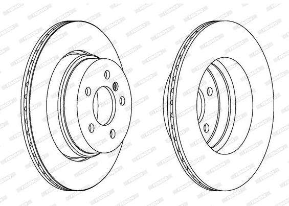 Jeu de 2 disques de frein arrière BMW X5 (E53)