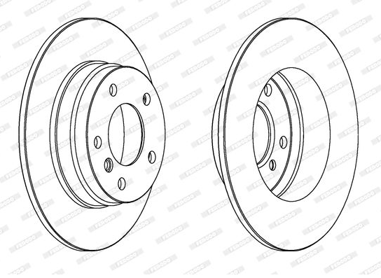 Jeu de 2 disques de frein arrière BMW E36/E46