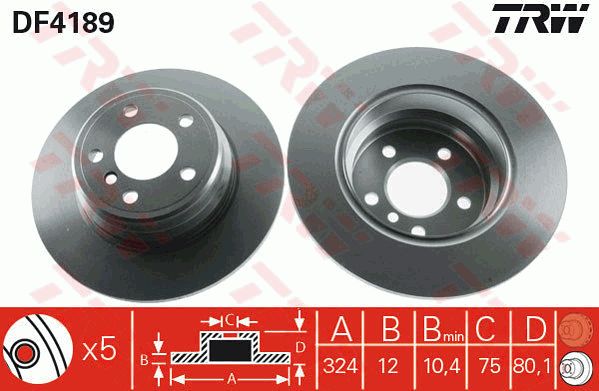 Disque de frein plein, peint arrière  BMW X5 (E53) 