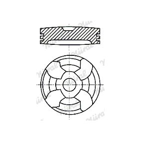 Piston 87.00 avec porte-segment Mercedes M604-M605 