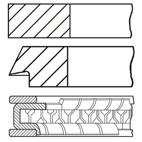 Segments de pistons Alé. cyl.: 87,0mm M601 (324)