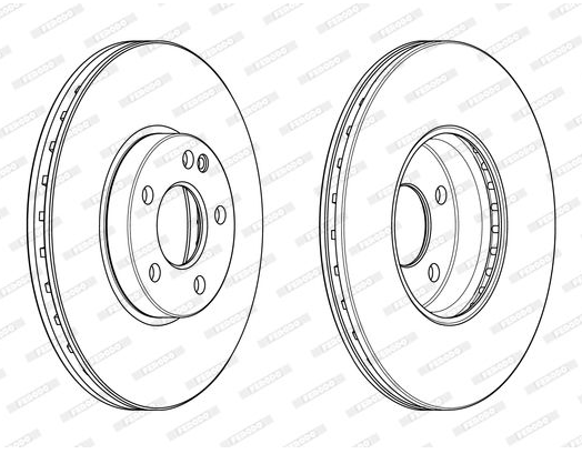 Jeu de 2 disques de frein avant Mercedes W176/C117