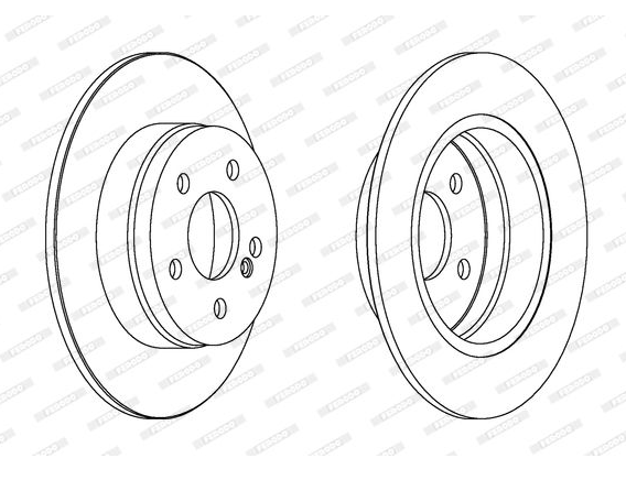 Jeu de 2 disques de frein arrière Mercedes W204