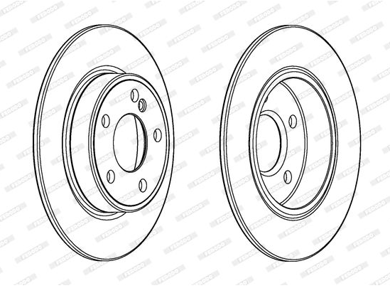 Jeu de 2 disques de frein arrière Mercedes W176/C117