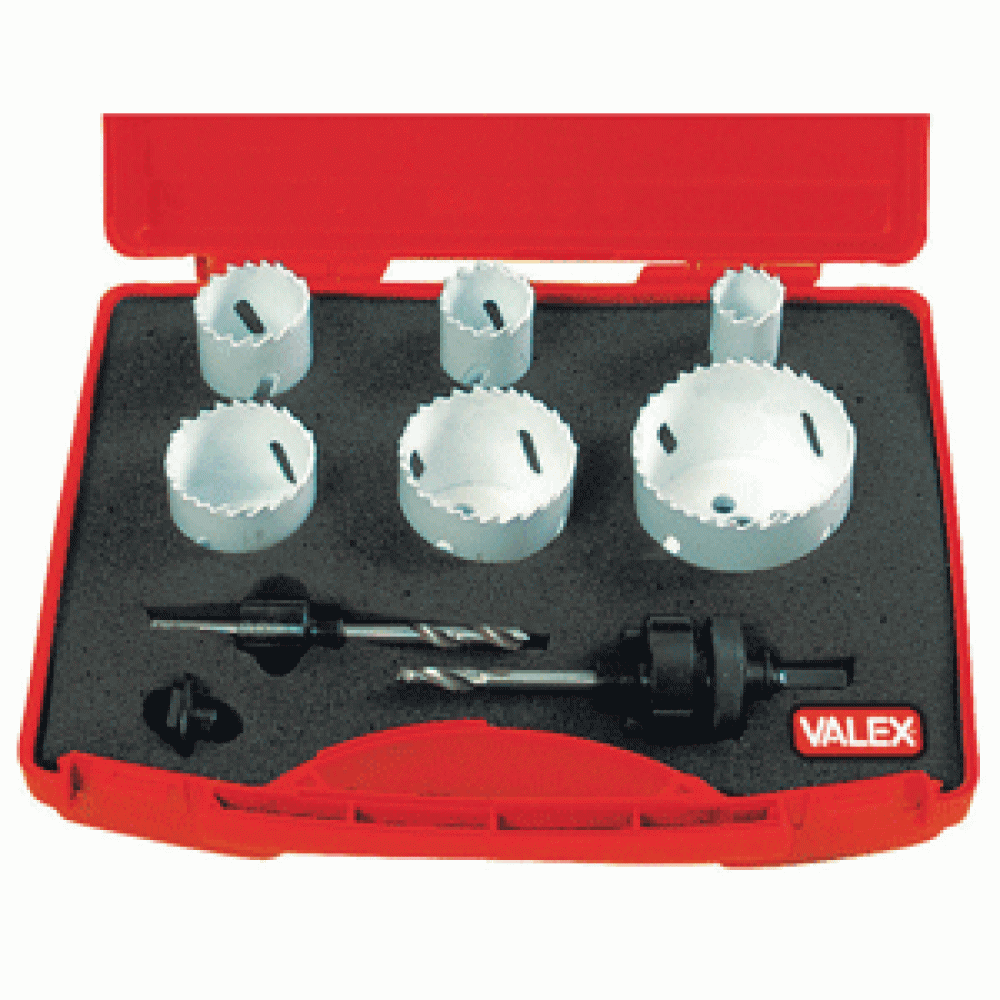 Coffret de scies à cloche bi-métal 22-64 mm 9 pièces VALEX